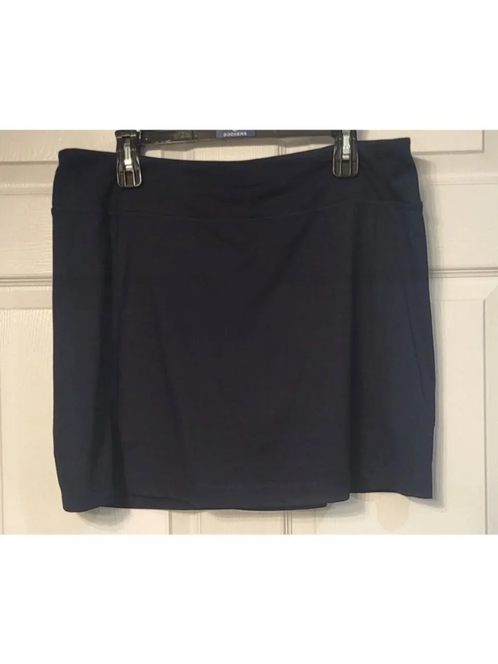 J Jill Fit A-line Knit Black Skort SZ Lp Elastic Waist Pull-on Skirt Shorts